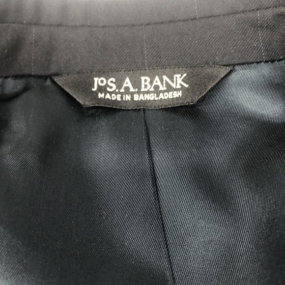 Jos. A. Bank Mens Blazer Box Plaid Black 2 Button Wool & Cashmere Blend 42R - Picture 2 of 16